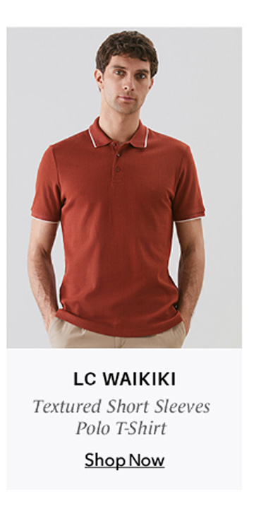 LC Waikiki Textured Short Sleeves Polo T-Shirt