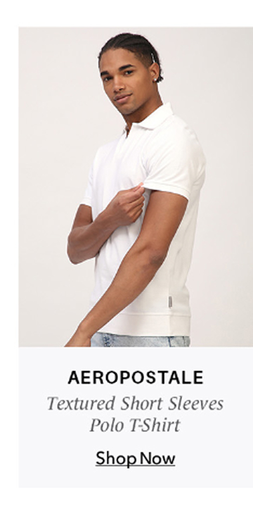 Aeropostale Aero Men's Textured Short Sleeves Polo T-Shirt